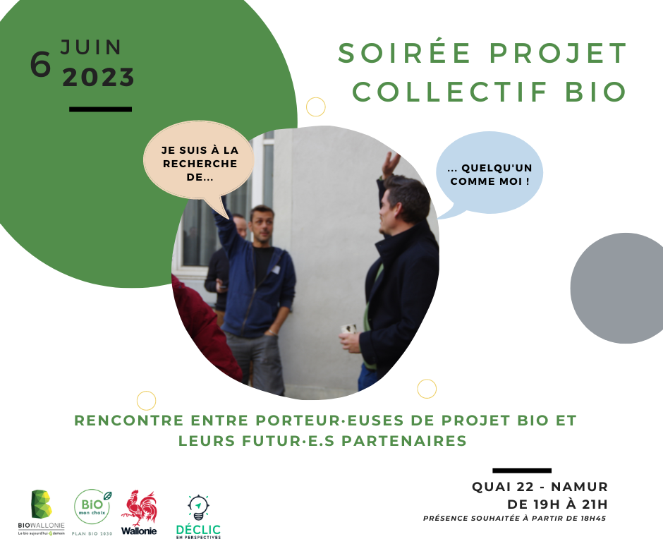 Affiche Soirée Projets Collectifs bio