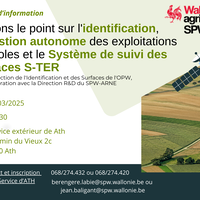 Affiche Faisons le point sur l'identification,  la gestion autonome des exploitations agricoles et le Système de suivi des surfaces S-TER 