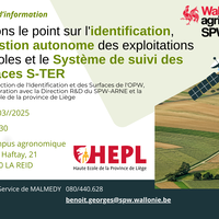 Affiche Faisons le point sur l'identification,  la gestion autonome des exploitations agricoles et le Système de suivi des surfaces S-TER 