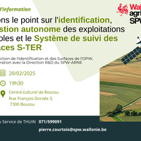 Affiche Faisons le point sur l'identification,  la gestion autonome des exploitations agricoles et le Système de suivi des surfaces S-TER 