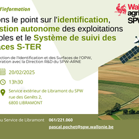 Affiche Faisons le point sur l'identification,  la gestion autonome des exploitations agricoles et le Système de suivi des surfaces S-TER 