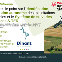 Affiche Faisons le point sur l'identification,  la gestion autonome des exploitations agricoles et le Système de suivi des surfaces S-TER 