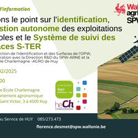 Affiche Faisons le point sur l'identification,  la gestion autonome des exploitations agricoles et le Système de suivi des surfaces S-TER 