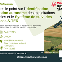 Affiche Faisons le point sur l'identification,  la gestion autonome des exploitations agricoles et le Système de suivi des surfaces S-TER